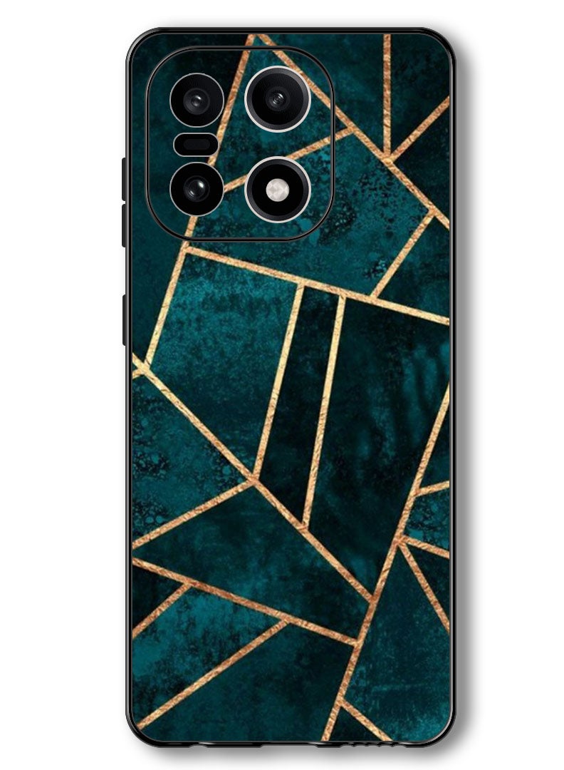 Theodor Case Compatible with OnePlus 15 6.78 Inch Protection Shockproof Bumper Cover Green Geometrical - Image 1